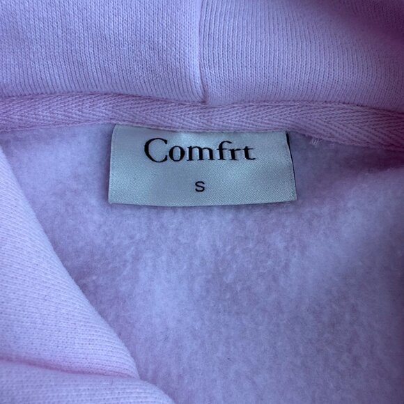 COMFRT Powder Pink Hoodie Girls S 7-8 Kids Soft Oversized Pullover Sweatshirt - Picture 7 of 11